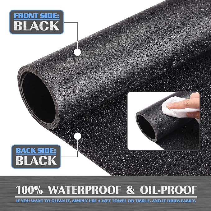 K KNODEL Large Office Leather Desk Mat, Mouse and Keyboard Pad, Computer and Laptop Mat, Desktop Protector and Cover, Writing Pad and Blotter (31.5"x15.7", Black)