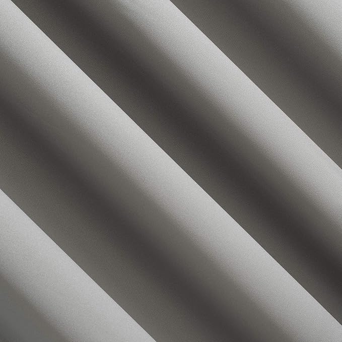 Sun Zero Nordic 2-pack Theater Grade Extreme 100% Blackout Grommet Curtain Panel Pair, 52" x 96", Silver