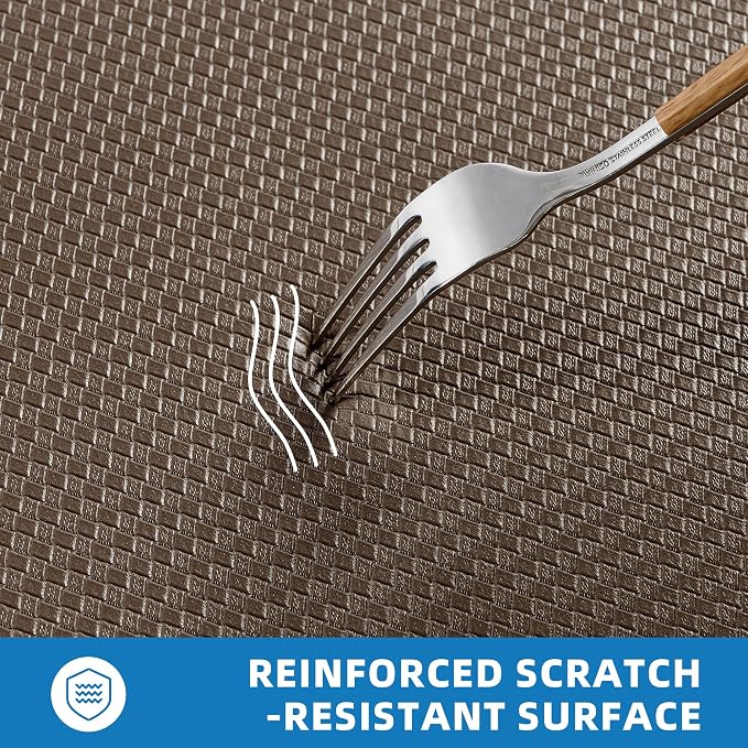 Kitchen Mats for Floor, Extra Long Anti-Fatigue Kitchen Rug, Brown | Cushioned Comfort,Non-Slip Backing,Waterproof Surface,Soft Underfoot,Easy Clean,Kitchen Sink,Laundry Room,Standing Desk