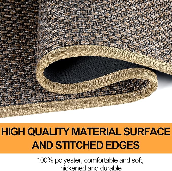 SUMLANS Kitchen Mat 1 PCS, Cushioned Non Slip Rugs for Kitchen Floor, Absorbent Runner Comfort Standing Mats Washable for Kitchen, Office, Home (Brown, 24"x36")