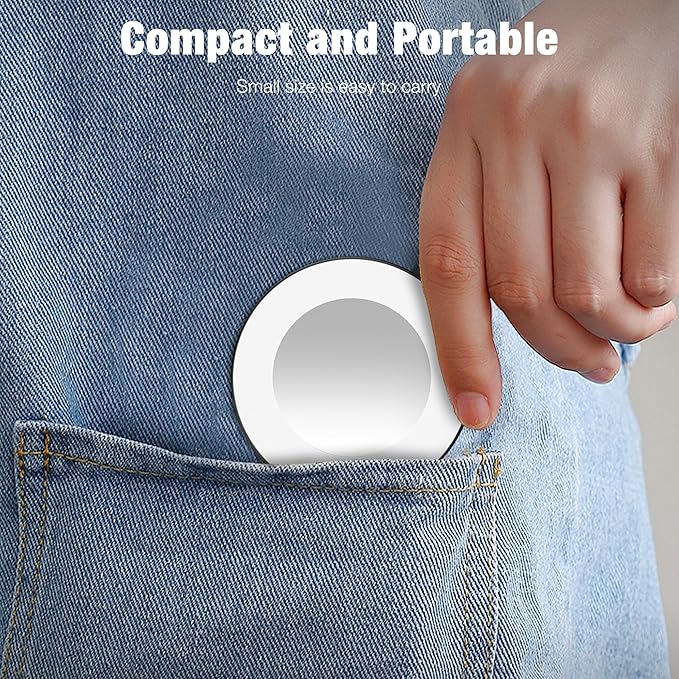 Magnetic Selfie Light for Laptop, iPhone, iPad, Built-in Mirror, Portable Phone Ring Light with 3 CCT & 10 Levels of Brightness, Selfie Ring Fill Light for Streaming, Vlogging, Podcasting