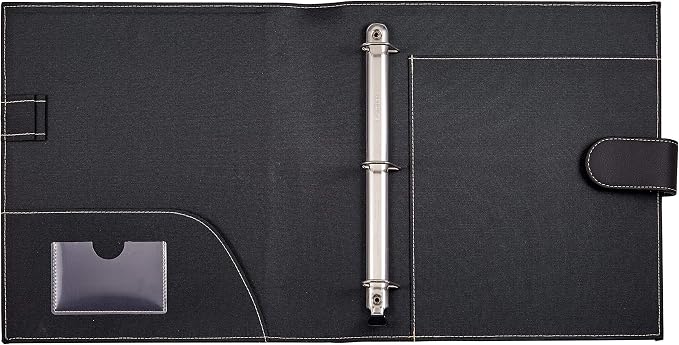 It's Academic Executive Faux Leather Portfolio Folder, Black