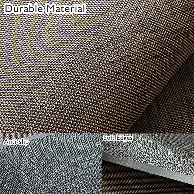 Sycoodeal Office Chair Mat for Hardwood & Tile Floor,Computer Gaming Chair Mat for Rolling Chairs Non-Curve, Anti-Slip, Heavy Duty Floor Protector for Home Office,Dark Coffee (48" x 55")