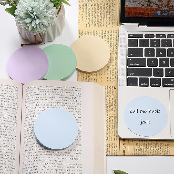 Mr. Pen Round Sticky Notes - 12 Pads, 720 Sheets, Morandi Color, 2.8" x 2.8" Circle Sticky Notes (Pack of 2)