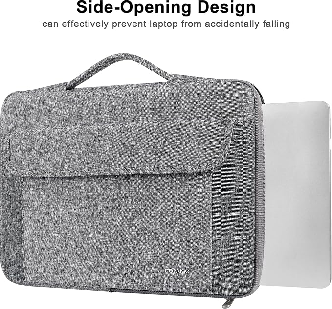 DOMISO 15.6-16 Inch Laptop Sleeve Case,Water-resistant Laptop Protective Case for MacBook Pro16,Dell XPS 16,Lenovo,HP, ASUS, Acer,Gray
