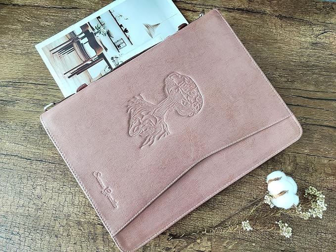 Pink Leather Portfolio for Women, Resume Portfolio Folder with Zipper, Customized Portfolio, Personalized Executive Portfolio Organizer, Vegan Leather Padfolio for Women, Custom