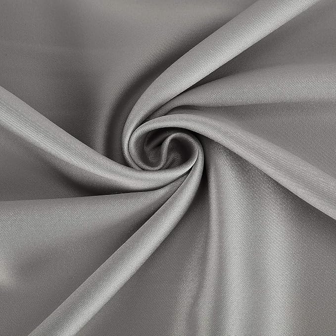 Sun Zero Nordic Theater Grade Extreme 100% Blackout Grommet Curtain Single Panel, 52" x 84", Silver Gray