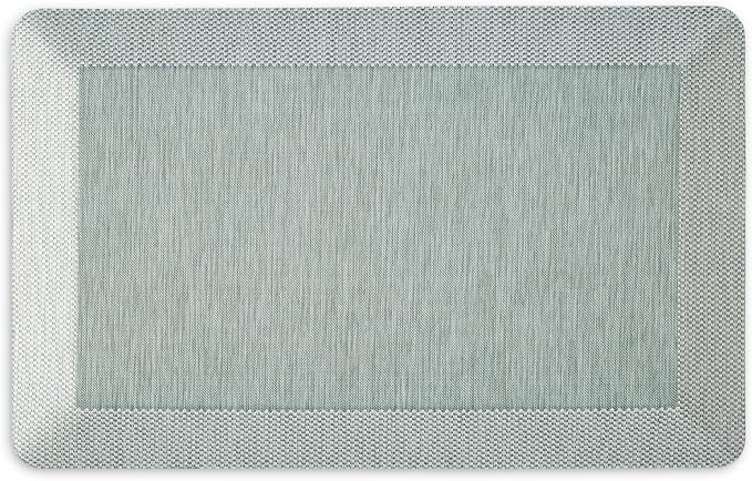 MARTHA STEWART Mira Modern Heathered Solid Anti-Fatigue Air-Infused Kitchen Mat, Mint Green, 19.6"x32"
