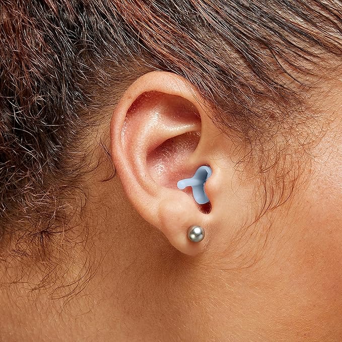 Flare Calmer | Ear Plugs Alternative | Daily Noise Relief | Sound Sensitivity | Stress Relief | No Muffling | Improve Wellbeing | Comfy, Reusable, Soft Silicone Earplugs | Soft Blue