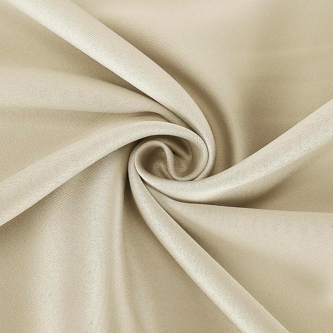 Sun Zero Nordic 2-Pack Theater Grade Noise Reducing Extreme 100% Blackout Grommet Curtain Panel Pair, 52" x 108, Cream Off-White