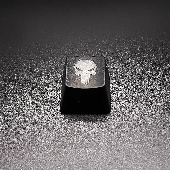 BTXETUEL Skull Backlit Artisan Keycaps for Cherry MX Mechanical Keyboard, SA Profile, ABS Translucent Backlight (Skull 2)